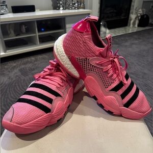 Adidas “Trae Young” MEN Vibrant Pink and Black Basketball Sneakers